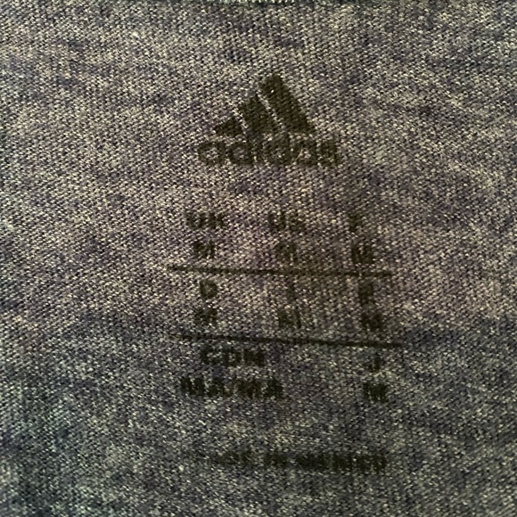 Adidas Argos dark blue v-neck T-shirt size M cotton blend - Picture 7 of 10